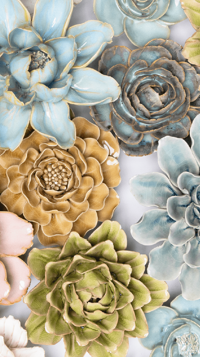 Stockholm - Ceramic Flower Curated Collection - Chive Ceramics Studio - Ceramic Flower Sets - Chive Ceramics Studio