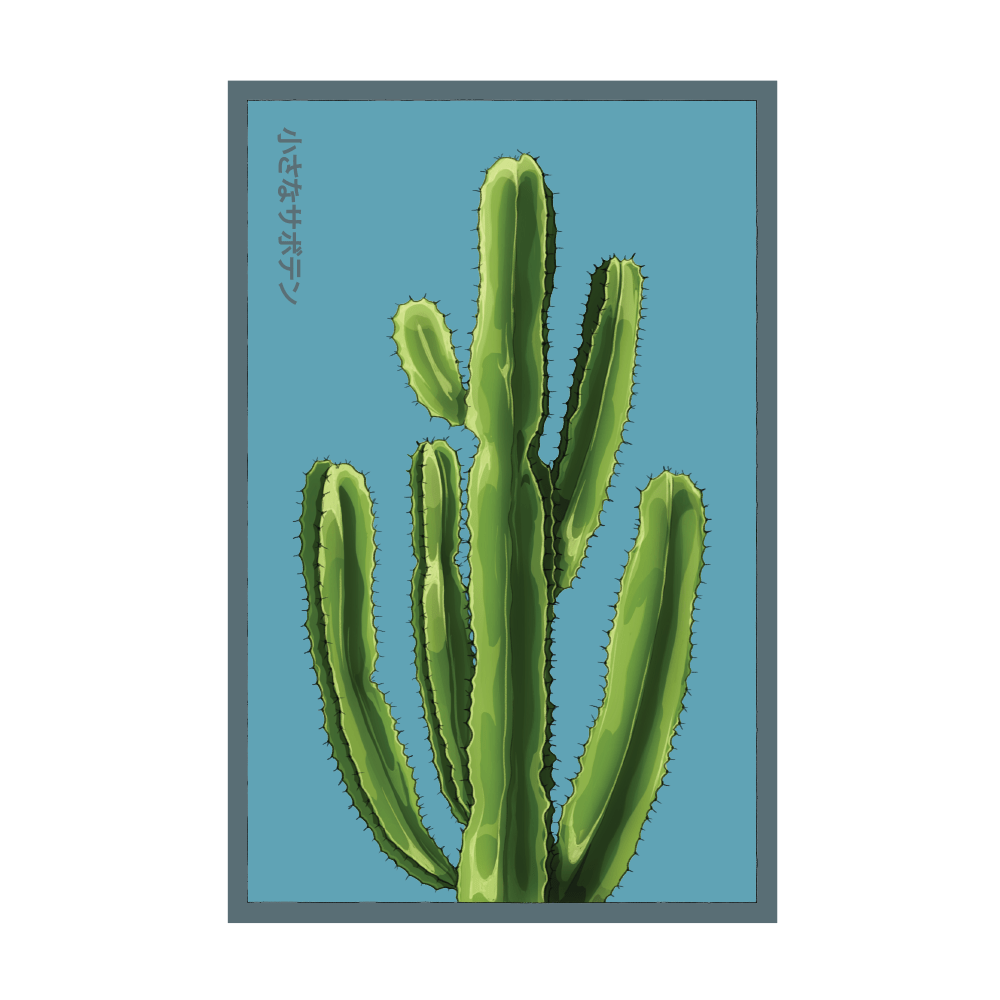 Small Mixed Cacti indoor seed packet - Shido Seeds non-GMO vacuum-sealed woodblock design