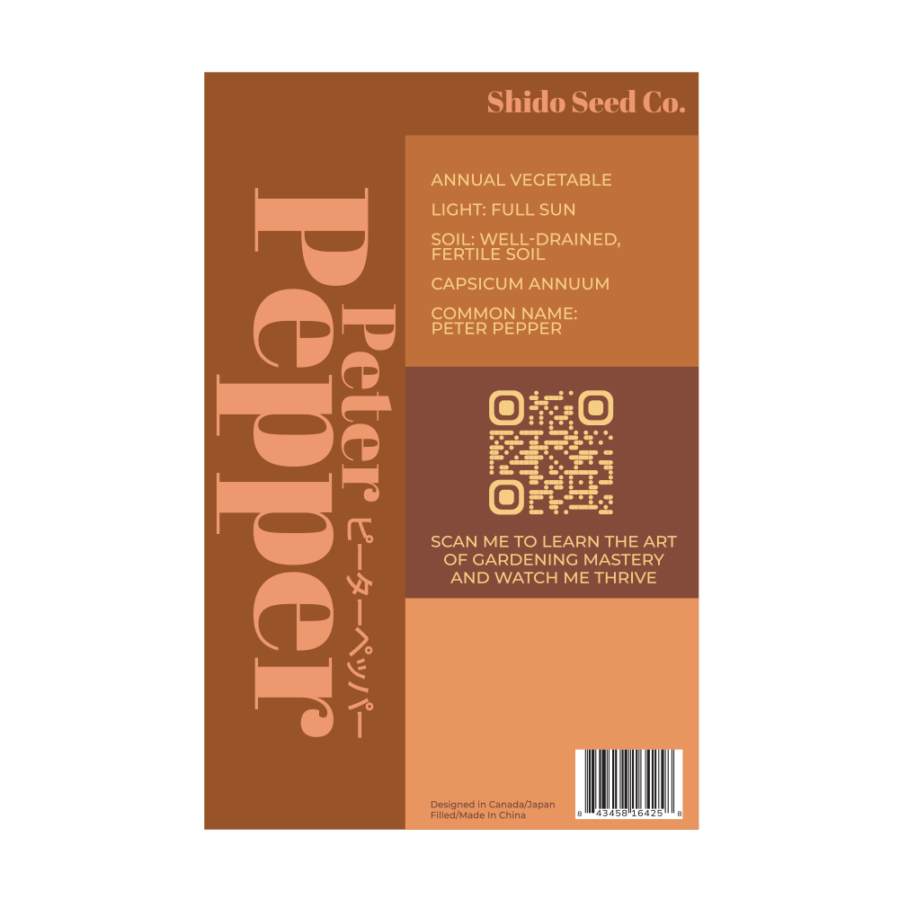 Peter Pepper Vegetable Seeds Packet - Chive Ceramics Studio - Seeds - Chive Ceramics Studio