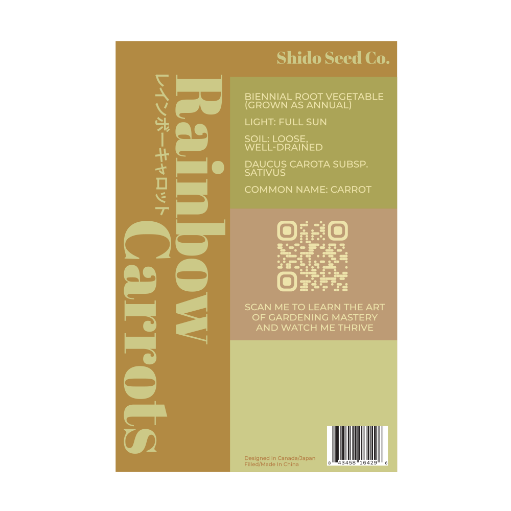 Rainbow Carrot Vegetable Seeds Packet - Chive Ceramics Studio - Seeds - Chive Ceramics Studio