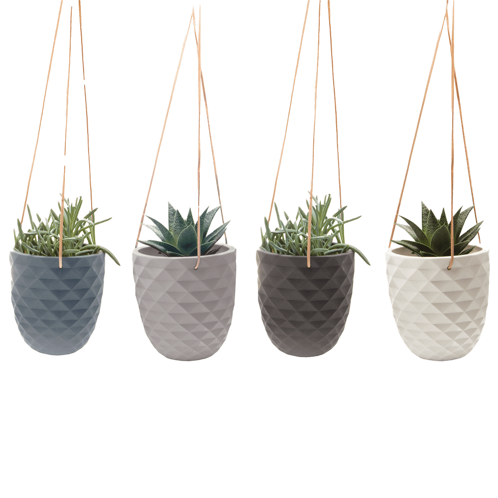 porcelain hanging planter Thimble Porcelain Modern Hanging Planter