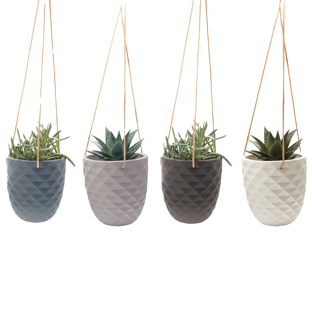 Thimble Porcelain Modern Hanging Planter - Chive Ceramics Studio - Pots - Chive US