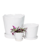 Tika Pot & Saucer | 8 & 10 inch - Chive Ceramics Studio - Pots - Chive Ceramics Studio