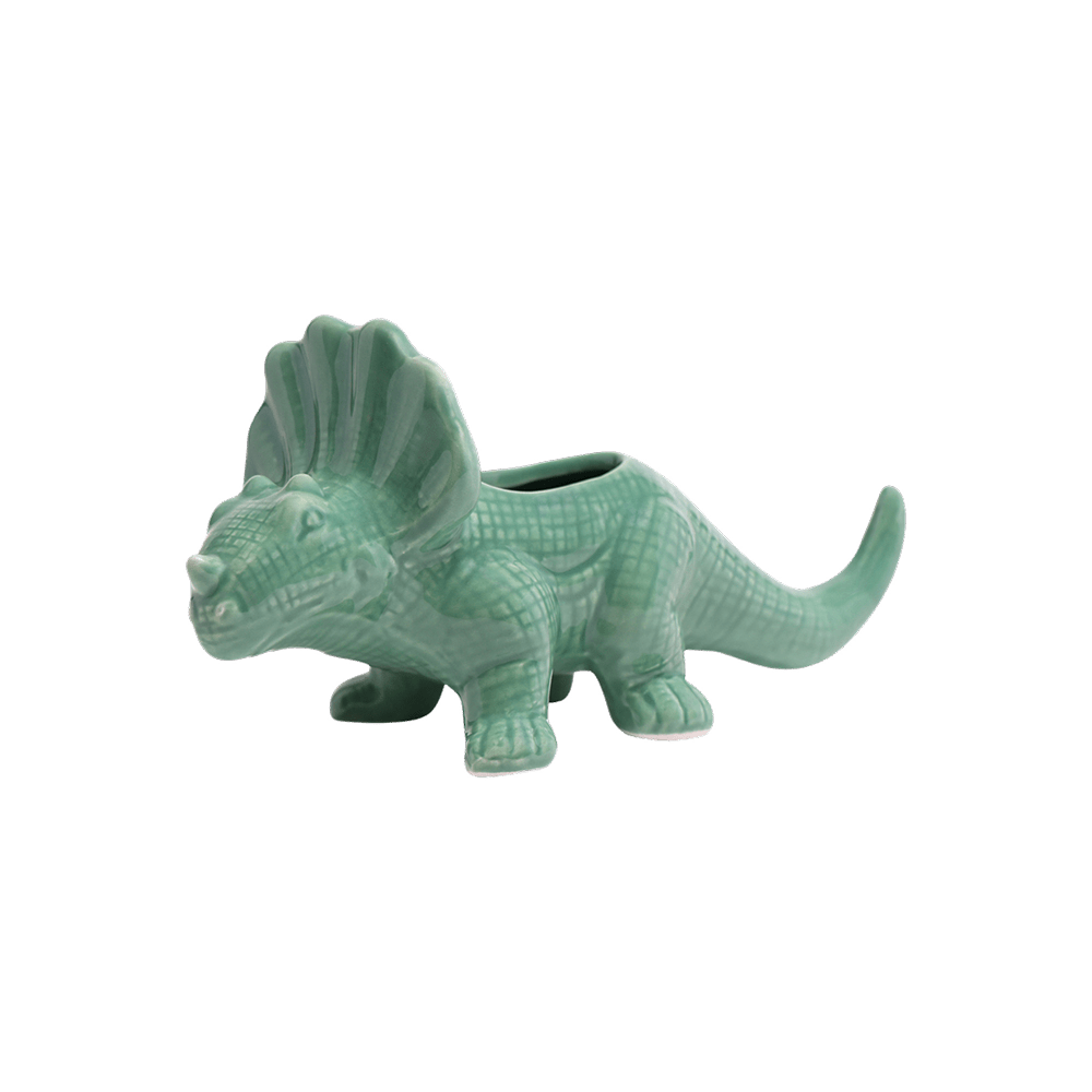 Triceratops Ceramic Indoor Plant Pot for Succulents - Chive Ceramics Studio - Pots - Chive Ceramics Studio