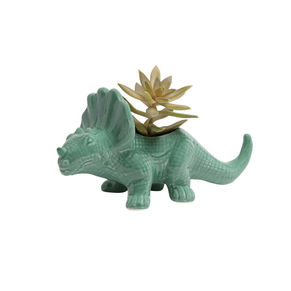 Triceratops Ceramic Indoor Plant Pot for Succulents - Chive Ceramics Studio - Pots - Chive Ceramics Studio