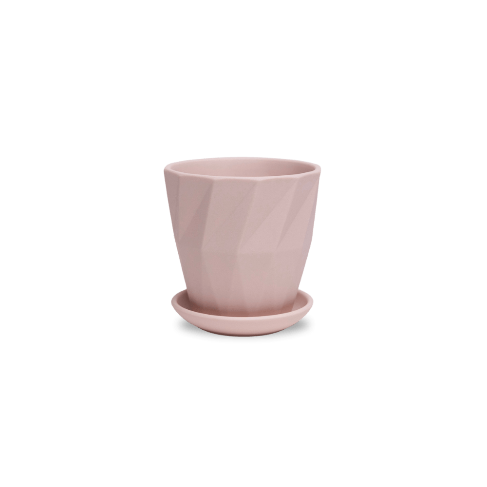 Virago 3.5" Porcelain Pot With Drainage Hole And Saucer - Chive Ceramics Studio - Pots - Chive Ceramics Studio