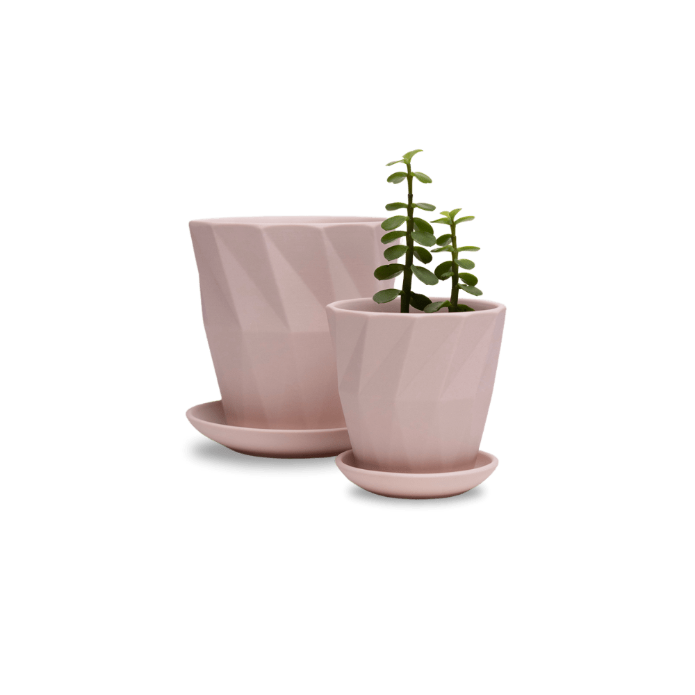 Virago 3.5" Porcelain Pot With Drainage Hole And Saucer - Chive Ceramics Studio - Pots - Chive Ceramics Studio