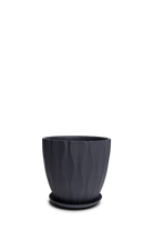 Virago Large Porcelain Indoor Pot With Drainage Hole And Saucer - Chive Ceramics Studio - Pots - Chive Wholesale