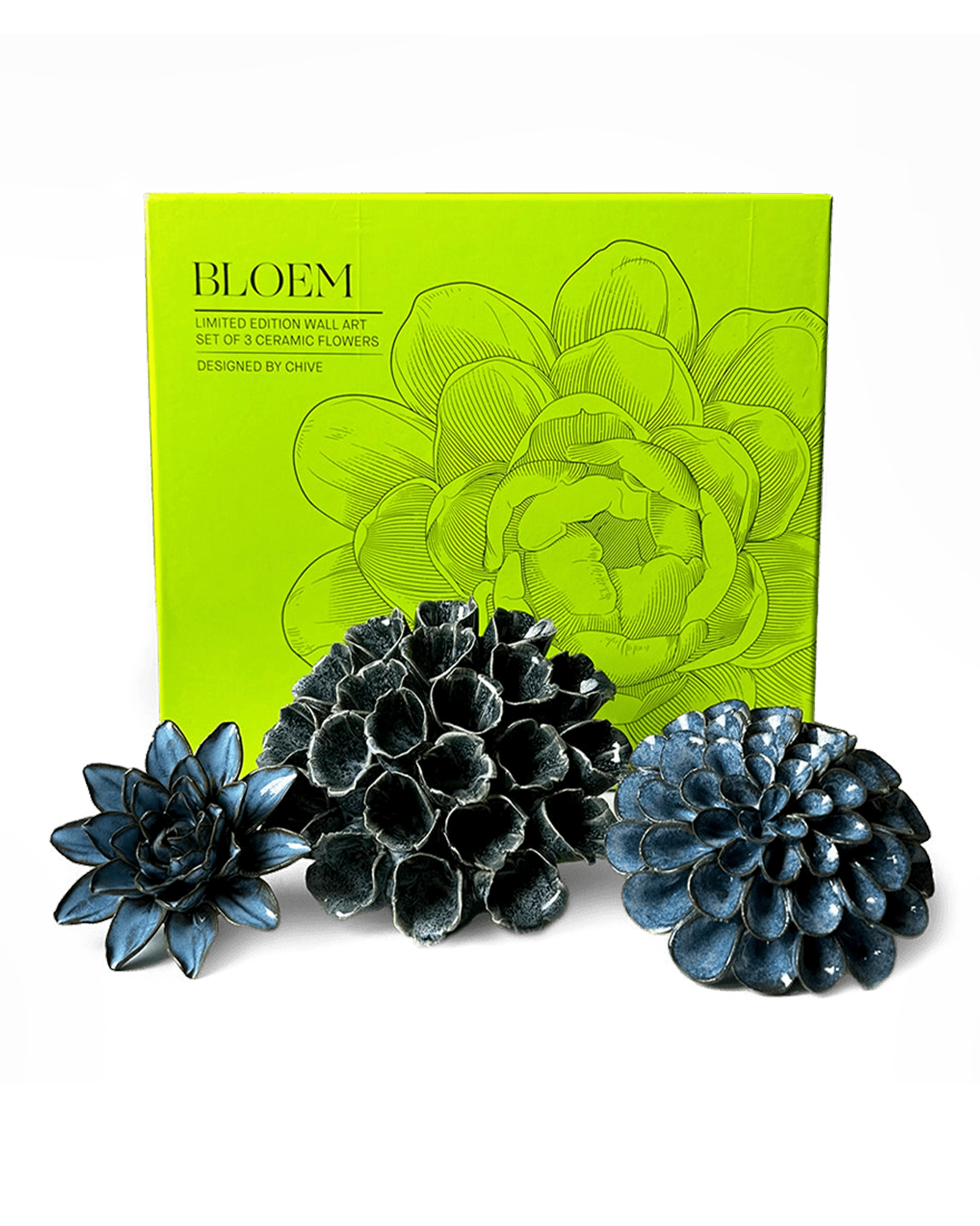 Bloem - Ceramic Flower Wall Art Box Set - handmade by Chive Studio Toronto