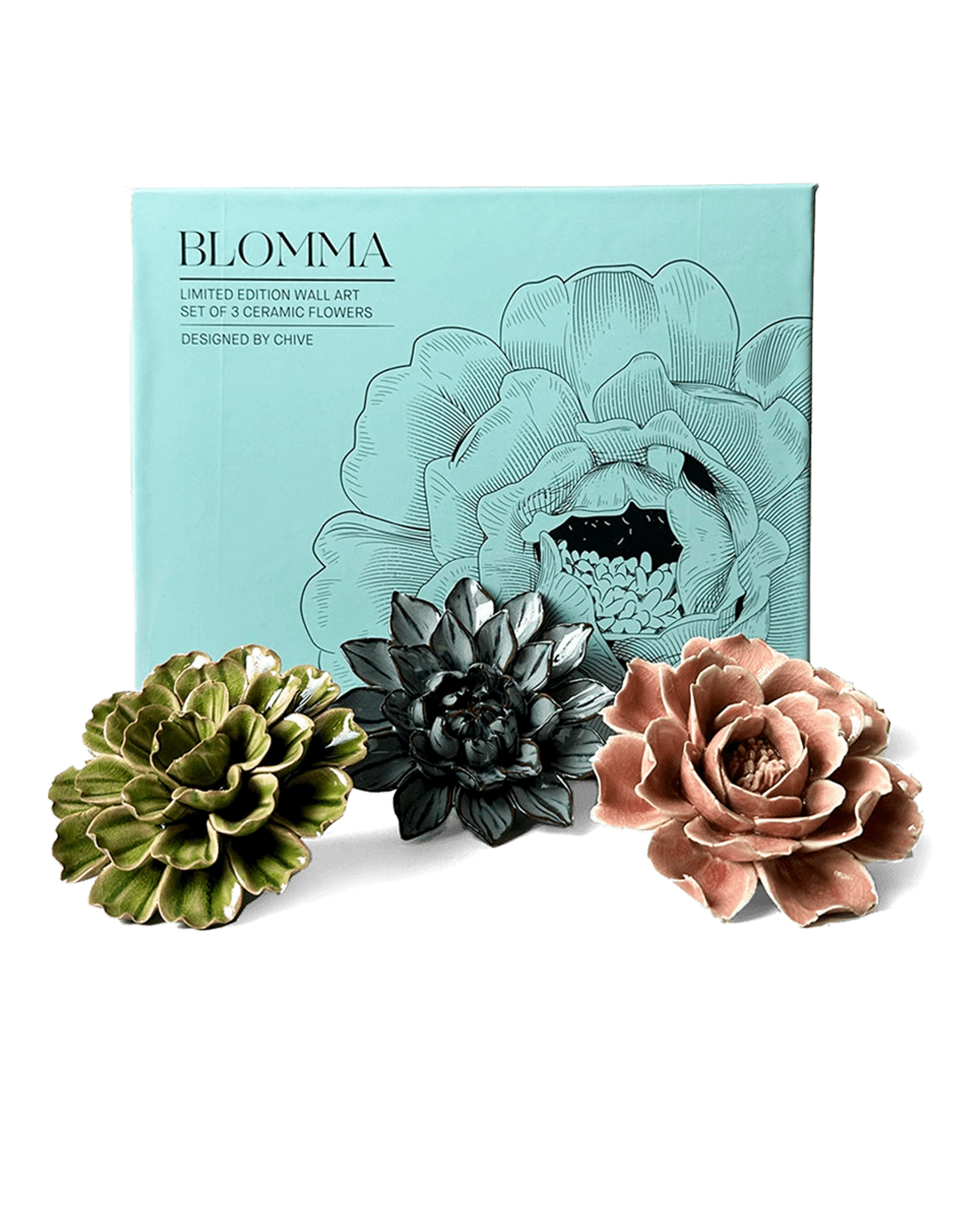 Blomma - Ceramic Flower Wall Art Box Set - handmade by Chive Studio Toronto