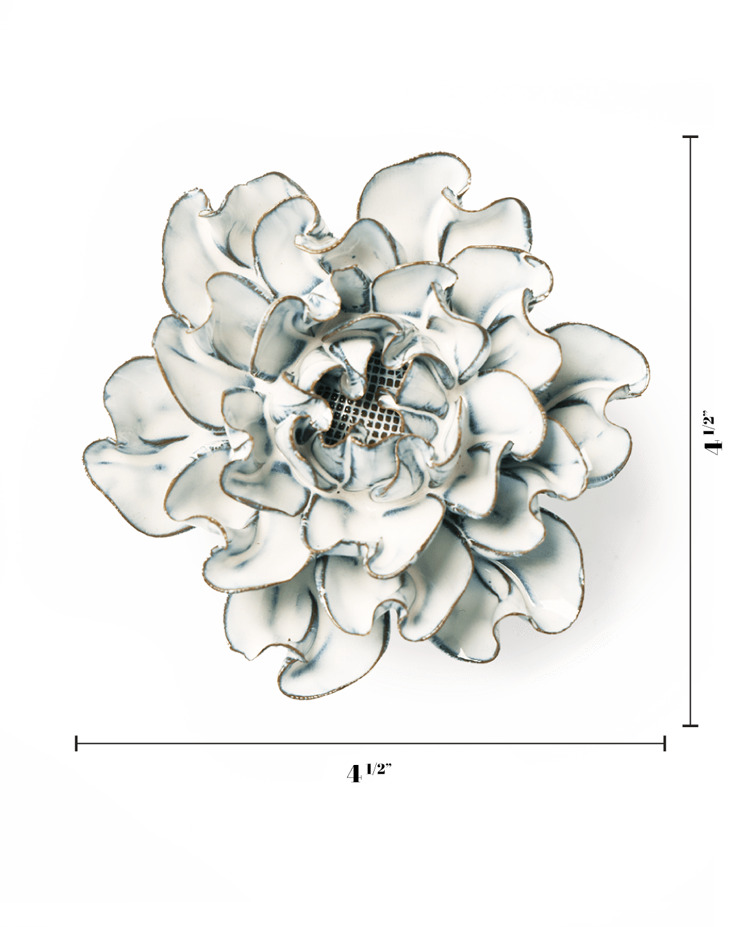 Blue White Hawthorn ceramic wall flower — Coastal Collection — handmade by Chive Studio Toronto