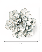 Blue White Hawthorn ceramic wall flower — Coastal Collection — handmade by Chive Studio Toronto