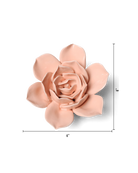 Chive December Birth Flower Narcissus apricot pink ceramic flower size chart showing height and width dimensions.