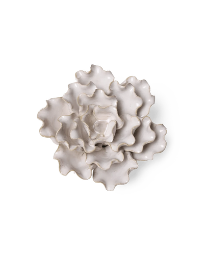 Chive January Birth Flower Snowdrop white glazed ceramic flower.