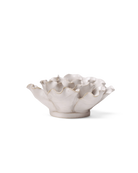 Chive January Birth Flower Snowdrop white ceramic flower side view showing petal depth and glossy glazed finish.