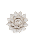 Chive September Birth Flower Aster ivory glazed ceramic flower.