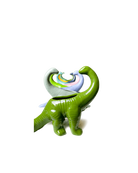 Chive Brontosaurus glazed ceramic dinosaur shaped succulent planters in multiple colors.