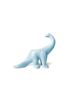 Chive Brontosaurus light blue ceramic dinosaur shaped succulent planter with no drainage.