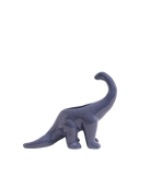 Chive Brontosaurus Blue Stone color ceramic dinosaur shaped succulent planter with no drainage.