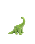 Chive Brontosaurus Fluorite Green color ceramic dinosaur shaped succulent planter with no drainage.
