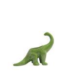 Chive Brontosaurus Foliage green color ceramic dinosaur shaped succulent planter with no drainage.