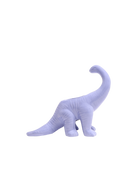 Chive Brontosaurus halogen blue color ceramic dinosaur shaped succulent planter with no drainage.