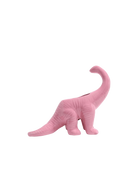 Chive Brontosaurus Nose Gay Pink color ceramic dinosaur shaped succulent planter with no drainage.