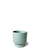 Chive Casey olive matte Porcelain medium planter with detachable saucer base.