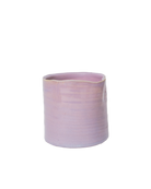 Chive Channa mauve ceramic small planter pot with no drainage.