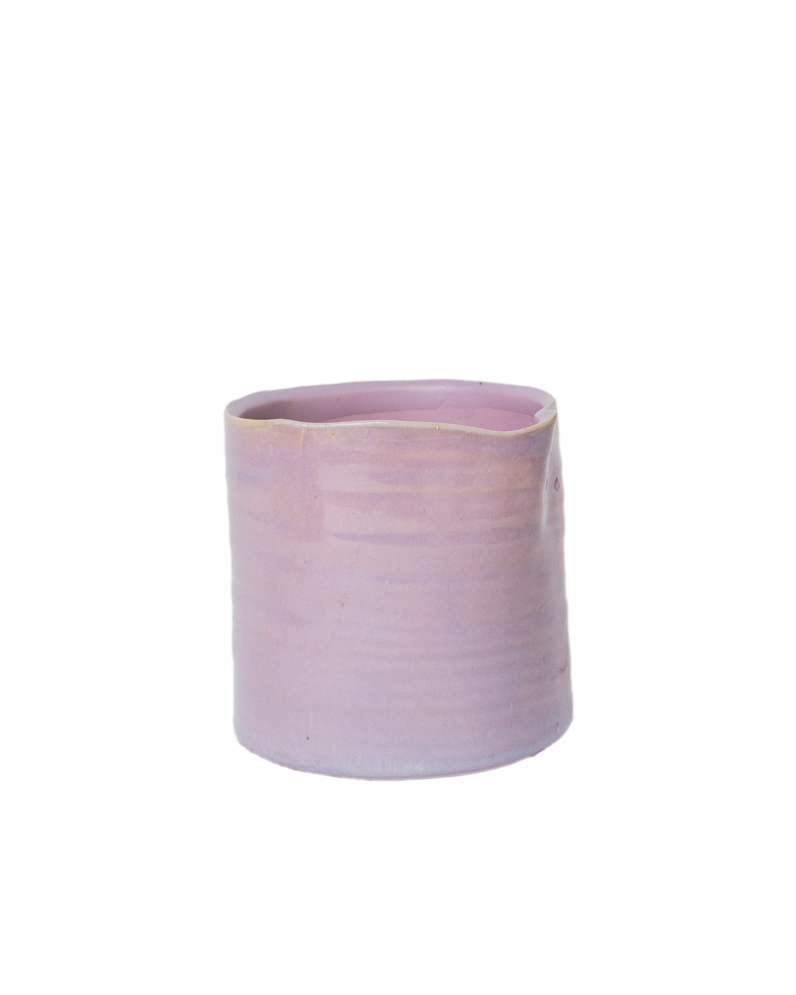 Chive Channa mauve ceramic small planter pot with no drainage.