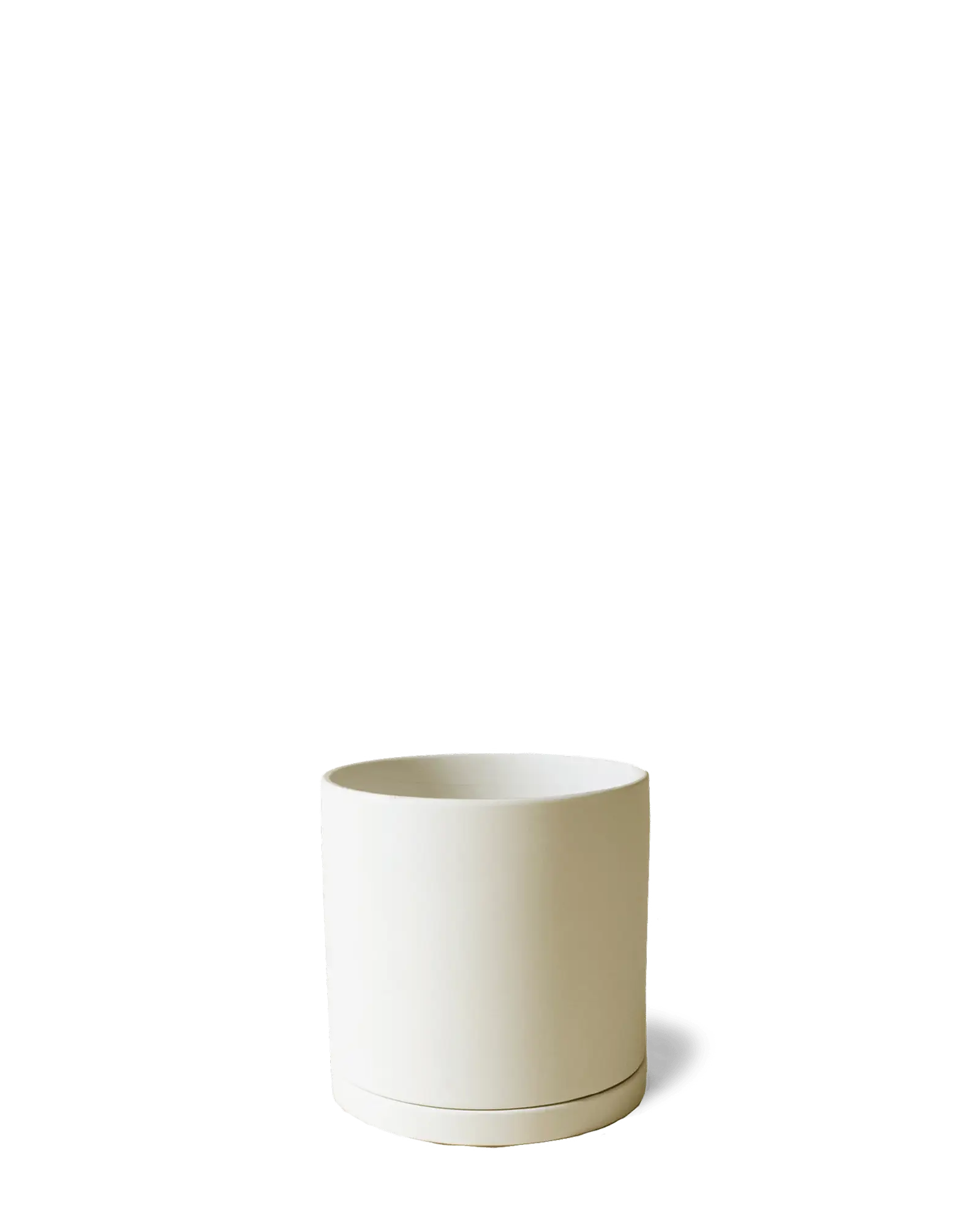 Chive Dojo large sandstone matte porcelain pot with drainage hole and detachable saucer.