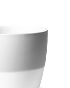 Close-up of the Chive Dyad small light grey porcelain pot showing the surface texture and finish.