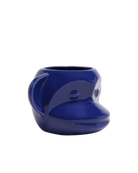 Chive Funky Monkey Blue color ceramic monkey shaped succulent planter with no drainage.