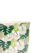 Close-up of the Chive Liberte medium monstera porcelain pot showing the pattern and glaze finish.
