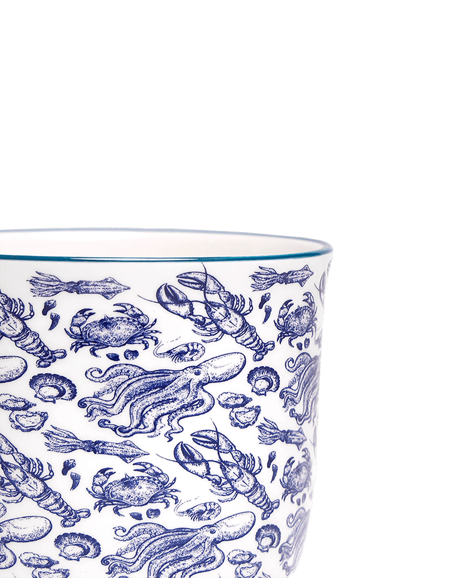 Close-up of the Chive Liberte small octopus porcelain pot showing the pattern and glaze finish.