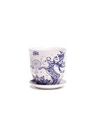 Chive Liberte medium stag porcelain pot with drainage hole and detachable saucer.