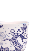 Close-up of the Chive Liberte small stag porcelain pot showing the pattern and glaze finish.