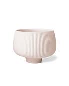 Chive Lilo large pink blush porcelain plant pot with no drainage.