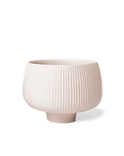 Chive Lilo small pink blush color textured porcelain plant pot with no drainage.