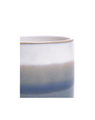 Close-up of the Chive Minute small blue layers ceramic pot showing color and glaze finish.