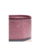 Close-up of the Chive Minute medium burgundy ceramic pot showing the color and glaze finish.