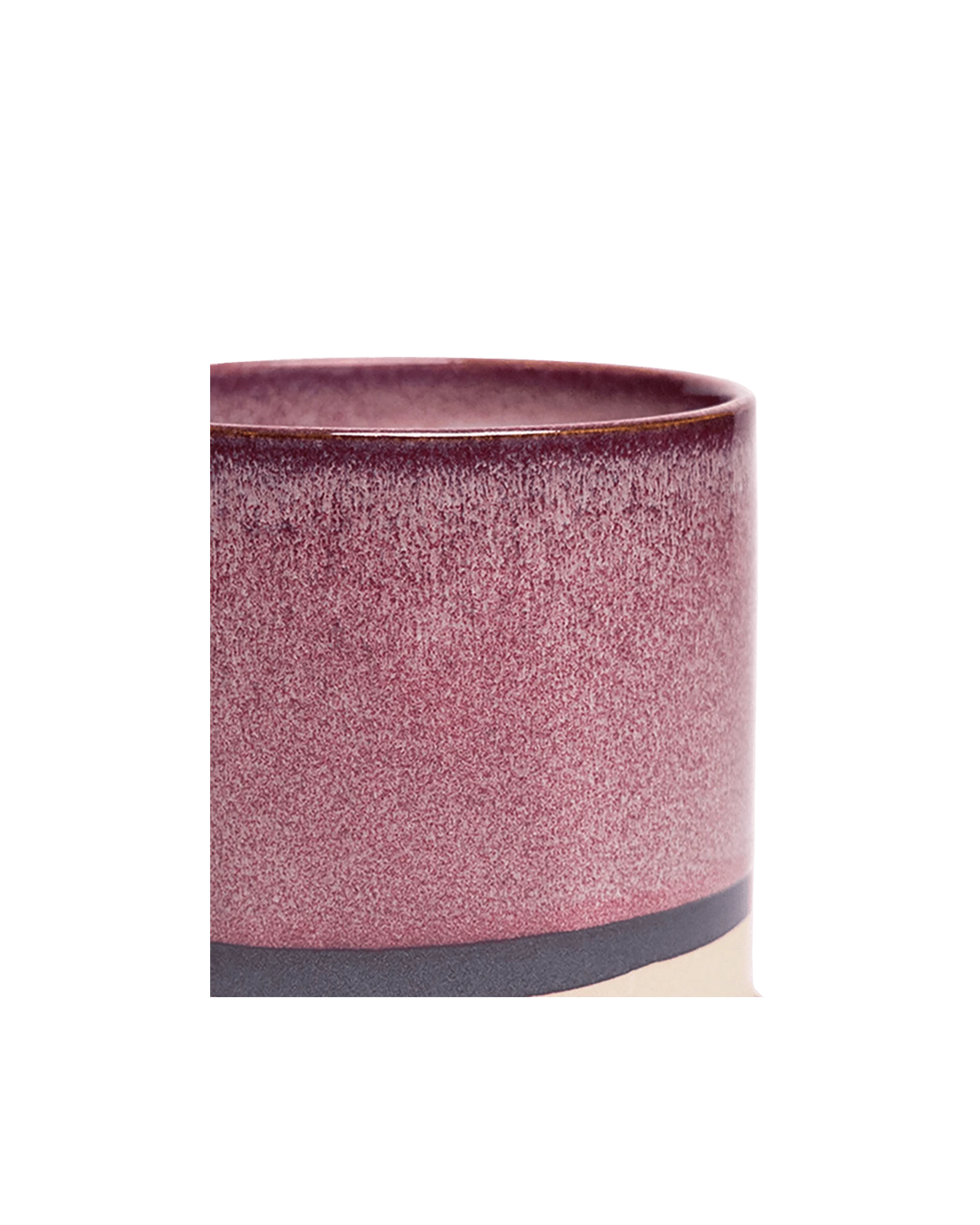 Close-up of the Chive Minute small burgundy ceramic pot showing color and glaze finish.