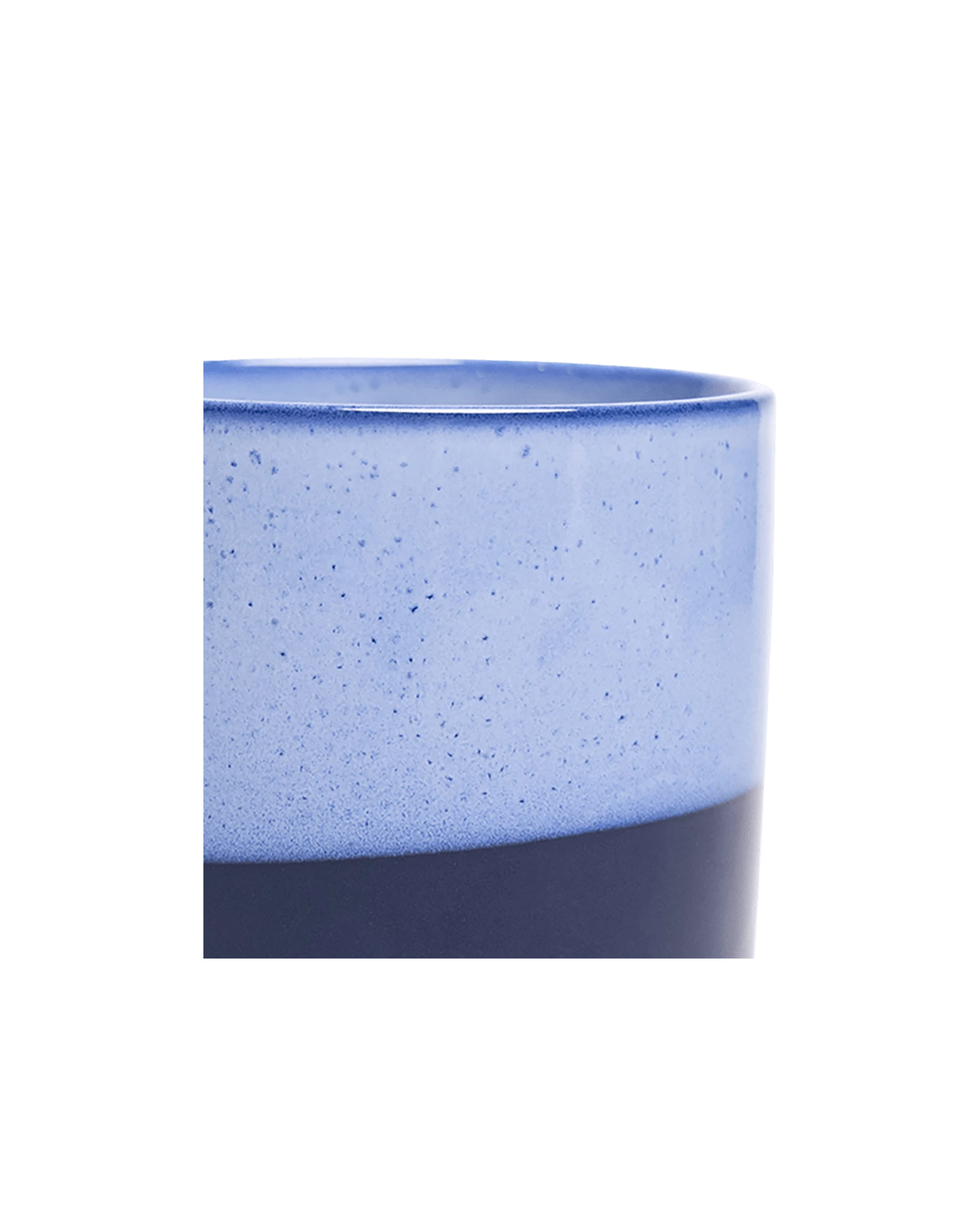 Close-up of the Chive Minute small cobalt blue ceramic pot showing glaze finish.