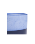 Close-up of the Chive Minute small cobalt blue ceramic pot showing glaze finish.
