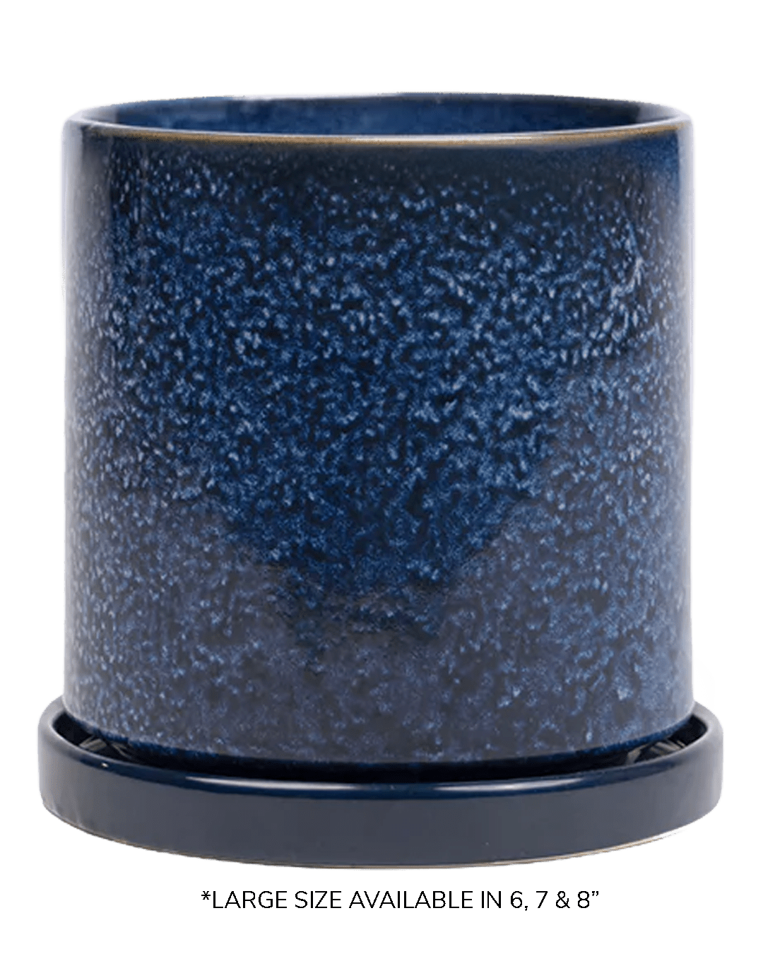 Close-up of the Chive Minute large cosmos ceramic pot showing the color pattern and glaze finish.