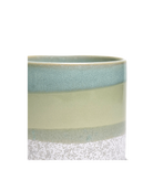 Close-up of the Chive Minute small green cement ceramic pot showing color and glaze finish.