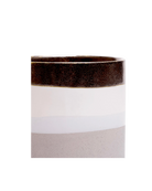Close-up of the Chive Minute medium mocha cement ceramic pot showing the color and glaze finish.