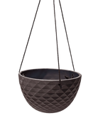 Chive Mofo mini black porcelain hanging planter with no drainage.