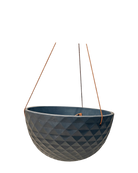 Chive Mofo black porcelain hanging planter with no drainage.