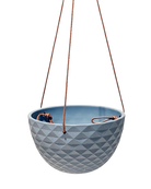 Chive Mofo mini blue grey porcelain hanging planter with no drainage.